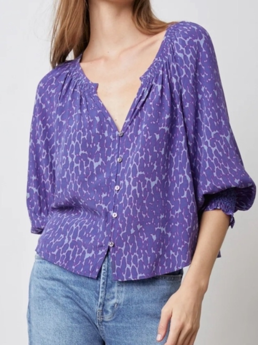 Rails Mariah Static Leopard Blouse! Size S